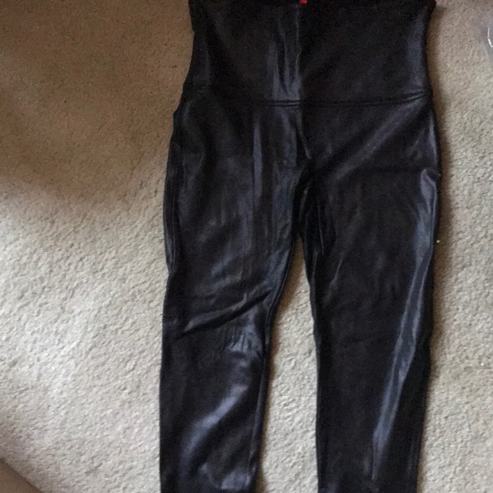 Spanx leather looking leggings